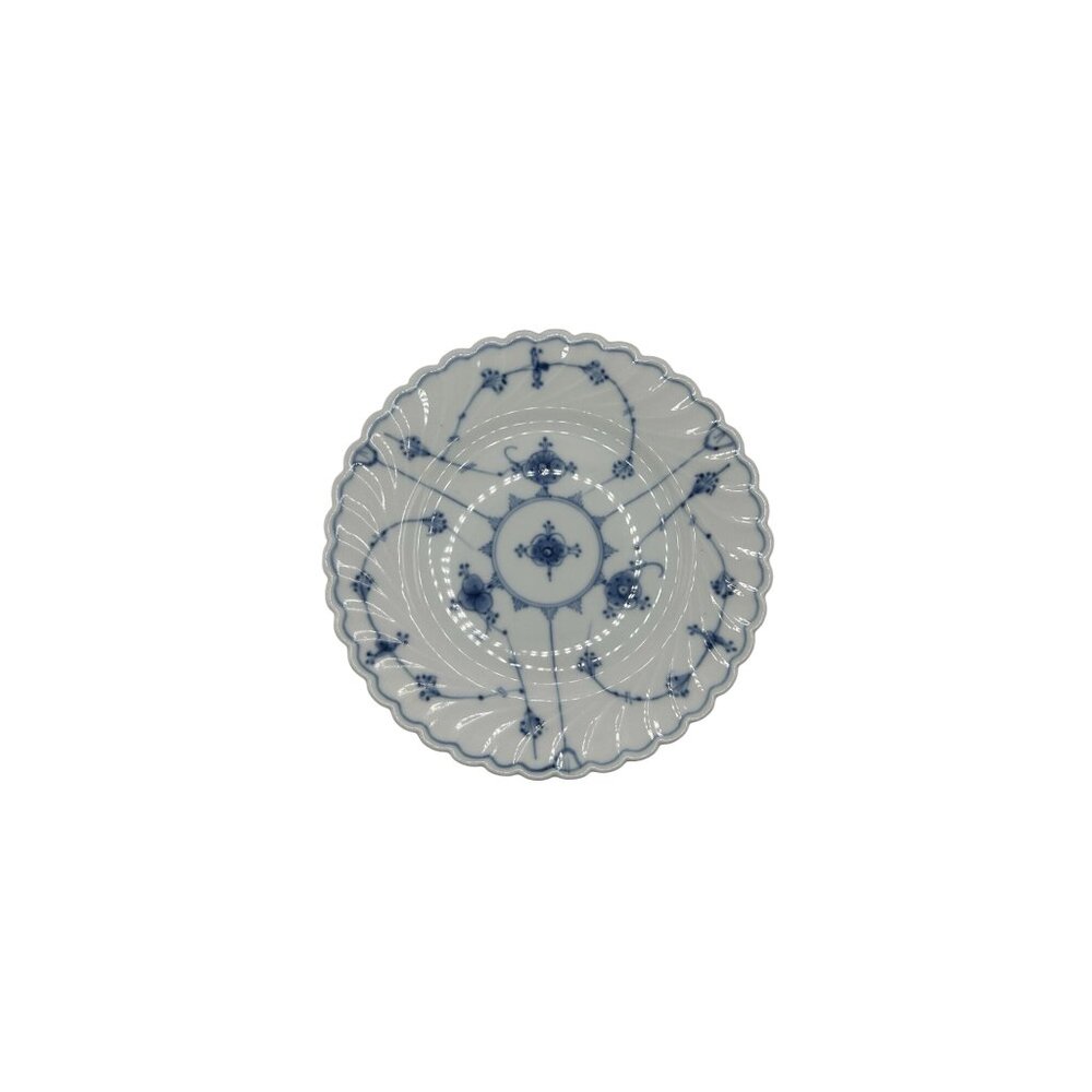 Vintage Porsgrund Bogstad Stra Pattern Norway Porcelain Blue salad plate Saucer